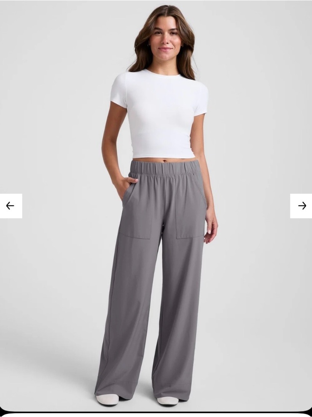 Beyond Yoga Women’s Easy Wide-Leg Elastic-Waist Pant, Sz xs — Gray